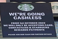Starbucks clarifies! No cash is just the decision of individual stores!