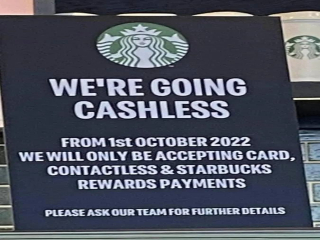 Starbucks clarifies! No cash is just the decision of individual stores!