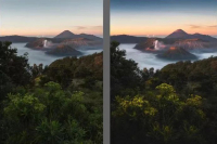 The difference between the level and the level of coffee shared by hand-made coffee