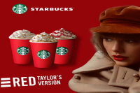 Starbucks and Taylor Swift joint event Chinese stores play Taylor Swift album Tims launches Justin Bieber limited new product