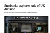 Can't stand it?! Starbucks is considering selling Europe's largest market