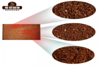 Standard diagram of grinding degree of coffee powder difference of grinding thickness and extraction ratio time between mocha pot and Italian espresso bean