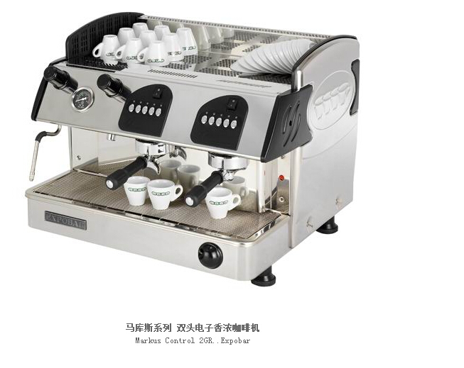 Italian commercial coffee machine: Expobar Aibao semi-automatic coffee machine Markus 2GR double head electric control