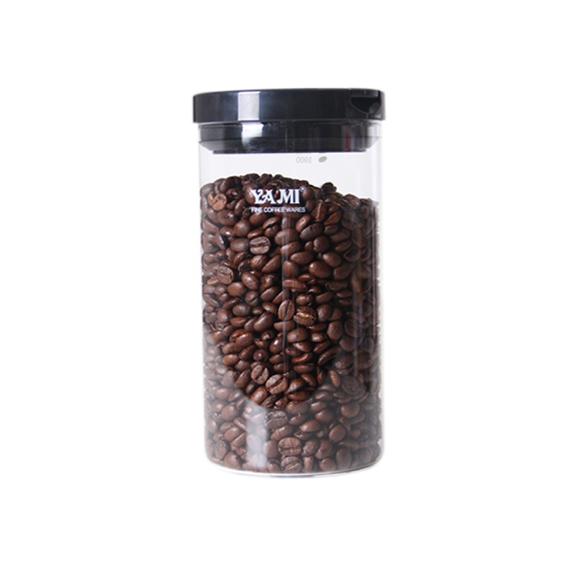 Coffee beans sealed cans: Taiwan YAMI glass sealed cans properly preserve coffee beans to prevent dampness and flavor.