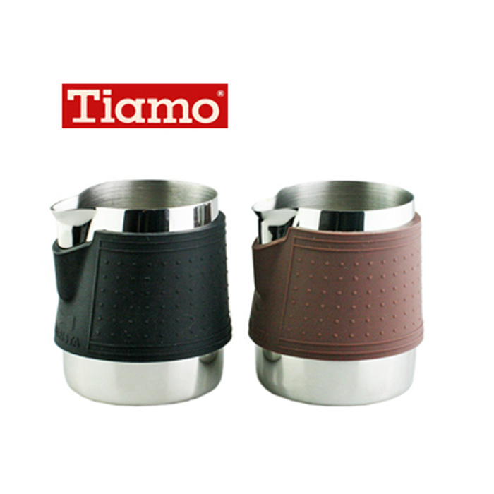 Coffee flower jar TIAMO brand introduction: Tiamo original sharp mouth stainless steel flower cup 300ml