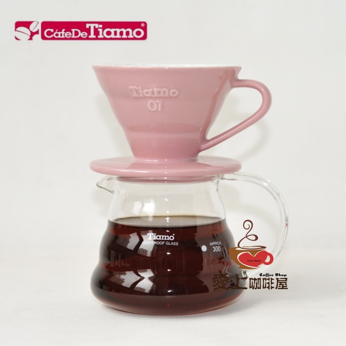 Introduction to coffee brewing utensils: Tiamo/Amour Yunduo pot ceramic hand-punched single hole V60 coffee filter cup