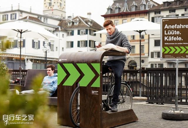 Switzerland launches bicycle coffee space for convenience and creativity. There are unlimited designs that you can't think of.