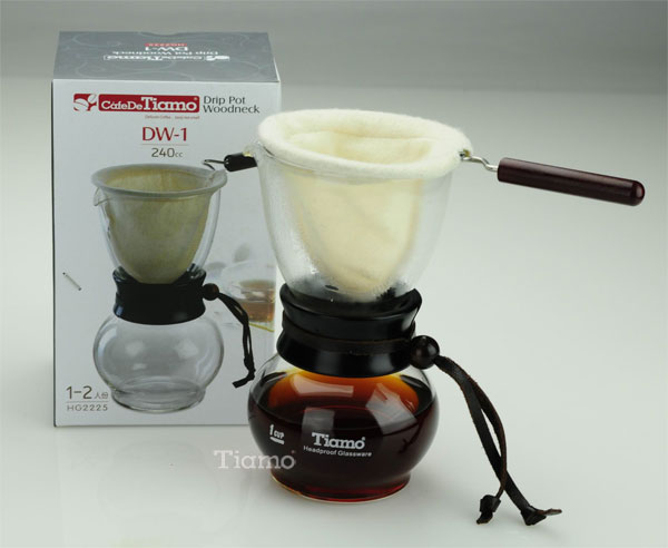 Tiamo brand of coffee brewing utensils: Taiwan Tiamo flannel hand brewing pot HG2225