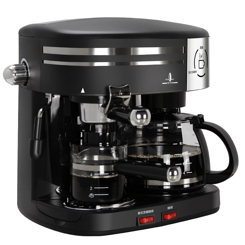 Household Italian-American coffee machine: household automatic coffee machine high-pressure steam foam grinding beans