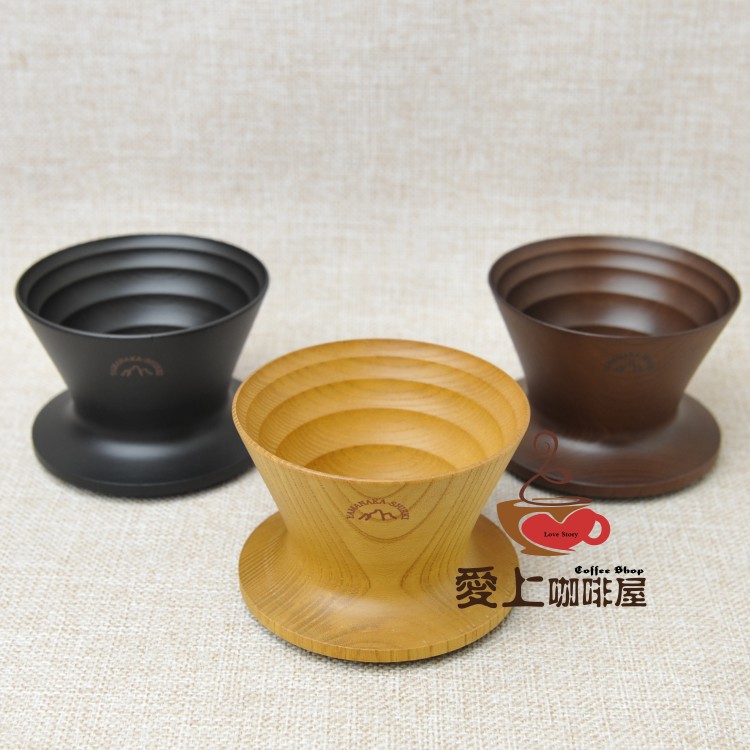 Anqing wooden Coffee drip filter Cup Natural wooden V60 filter Cup YAMANAKA-SHIKKI characteristic filter Cup