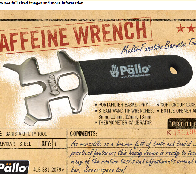 American Pallo brand coffee machine special utensils: versatile practical wrench to remove sealing ring