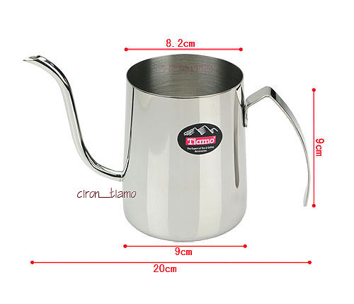 Hand coffee utensils: TIAMO hand brewing pot fine mouth pot coffee brewing pot stainless steel fine mouth pot 600ml