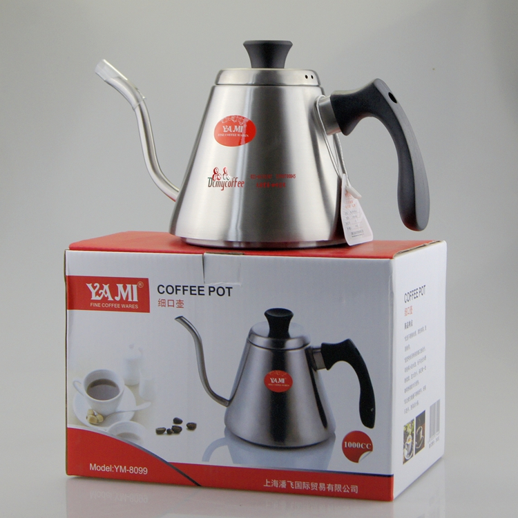 Ami YAMI8099 Japanese style Fine Kettle stainless Steel hand Pot 1000CC Special Court Pot for Coffee