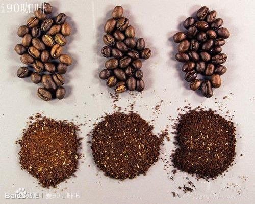 Different coffee utensils grind coffee powder of different thickness mocha pot Italian drip filter American coffee machine