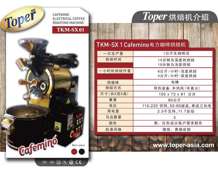 European boutique coffee association Toper coffee roaster brand electric coffee roaster made in Turkey