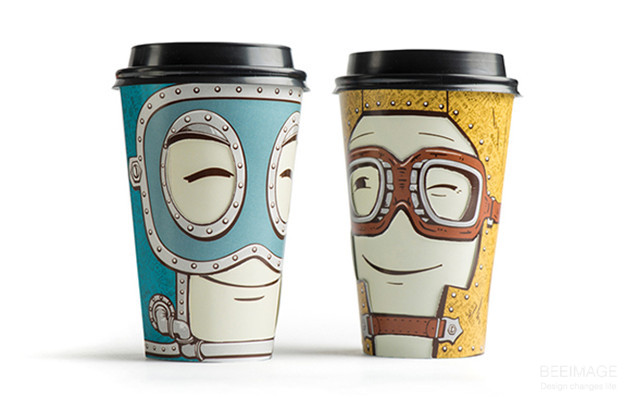 Gawatt Mood Coffee Cup Change the cartoon character expression on the cup by turning the cup or cup sleeve