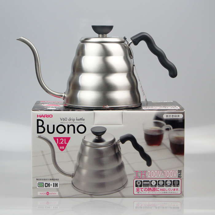 Japanese HARIO coffee brand: stainless steel hand brewing coffee pot, fine pot coffee brewing method