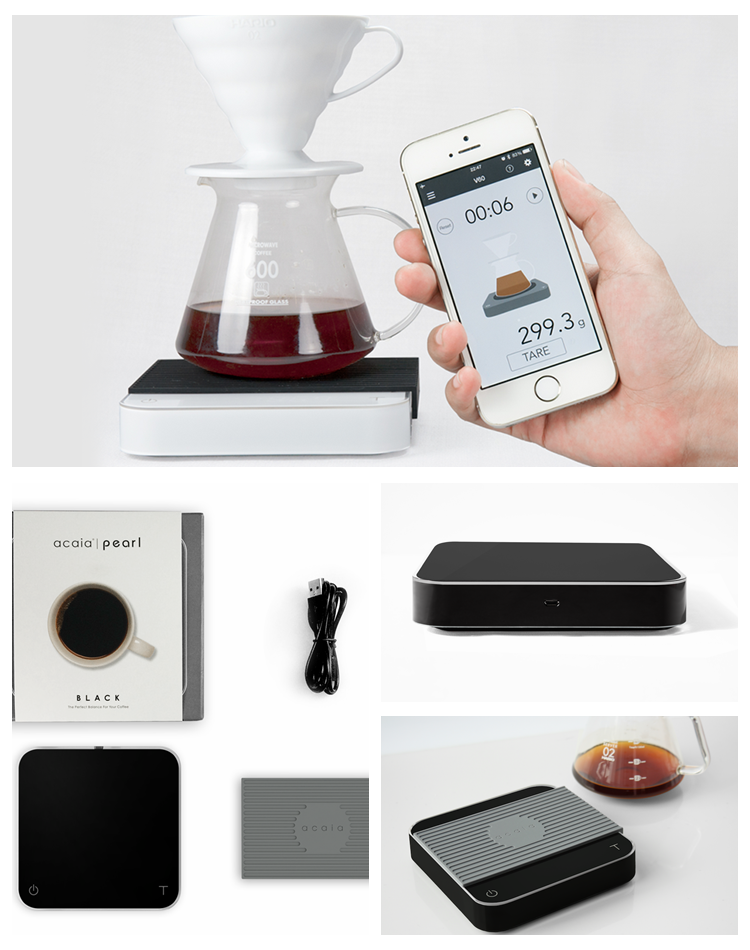 Hand coffee Bluetooth kitchen said that intelligent electronic scale black and white gold hand coffee brewing way good assistant