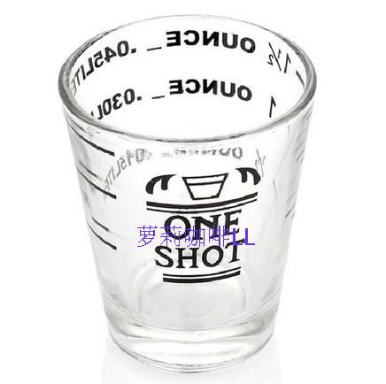Glass ounce cup glass measuring cup glass scale cup coffee utensils special espresso utensils