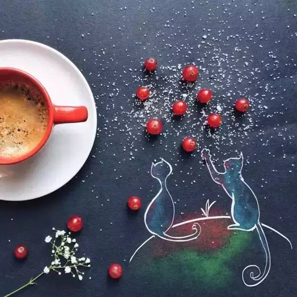 The beauty of the design and creative concept of the delicious and eye-pleasing coffee art made of coffee