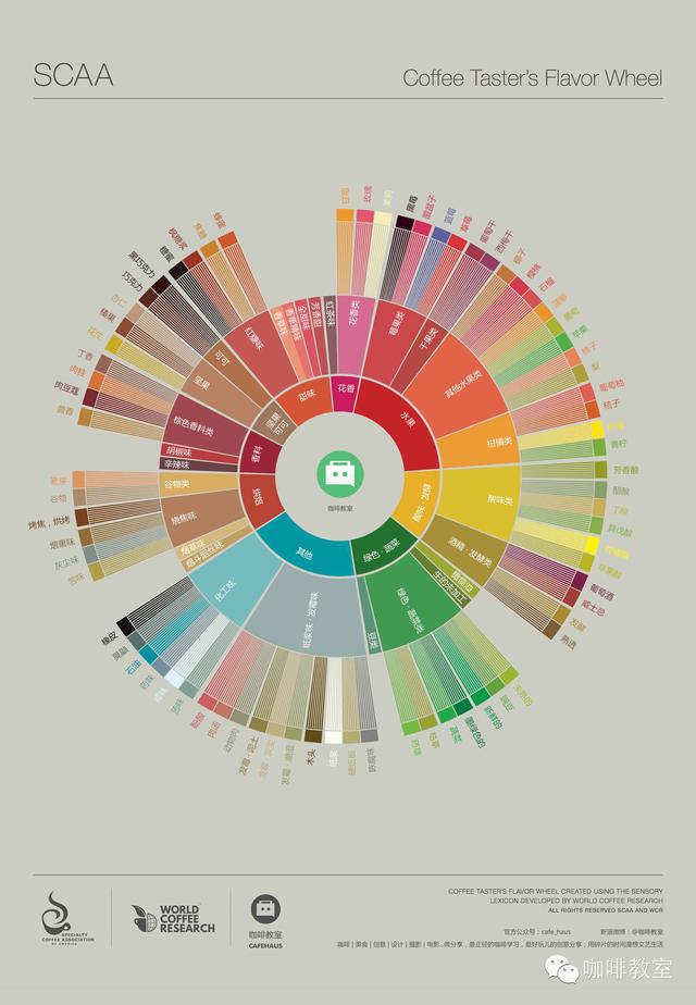 SACC Coffee Flavor Wheel American SCAA launches a new flavor wheel chart to introduce coffee knowledge