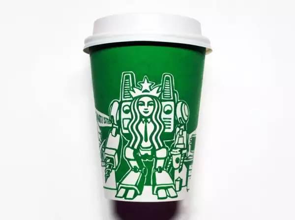 The artistic and creative display of graffiti art on Starbucks paper cups
