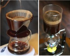 Comparison of flavor between hand brewed coffee and siphon pot brewed coffee