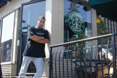 Beautiful men are obsessed with coffee and are determined to drink 20,000 Starbucks around the world.