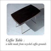 The recycling method of coffee grounds-- coffee table