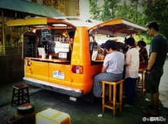 Mobile coffee carts in Thailand