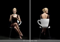 Simple, fashionable and lovely coffee cup chair