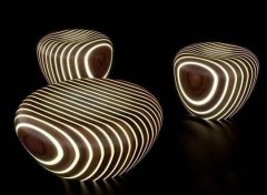 Exquisite LED coffee table with streamlined design
