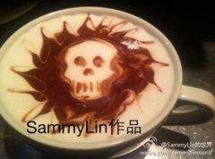 SammyLin Coffee flower work: skull Hot Qiao