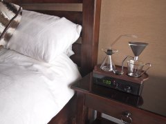 Barisieur coffee alarm clock wakes you up by aroma