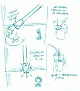 Spaghetti coffee froth with steam pipe