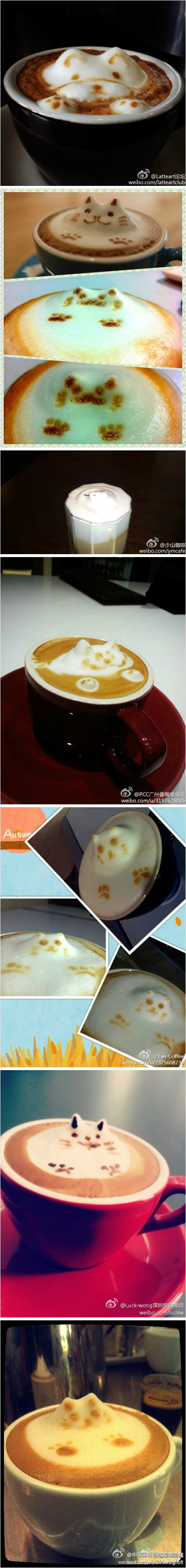 立体3D咖啡拉花艺术欣赏