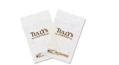 Coffee Recycling Coffee beans Silver napkins are available