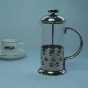 Coffee making method French pressure filter pot making coffee method (illustration)