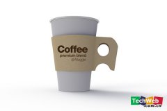 A coffee cup cover that keeps hot coffee from burning.