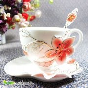 Post-80s exquisite Mark coffee cup beautiful safflower coffee cup