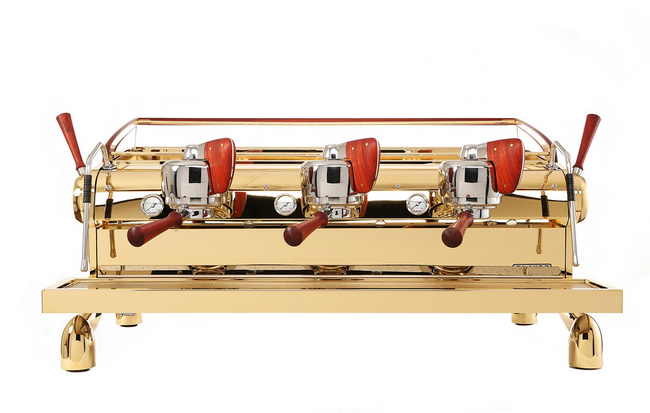 The world's first 24K gold plated Espresso coffee machine