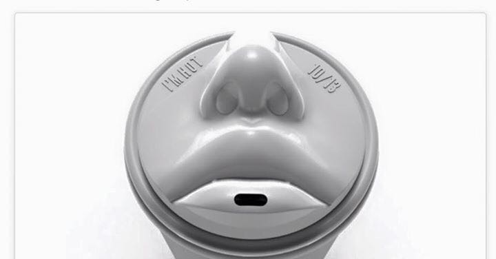 If the coffee cup looks like this, kiss (kiss) coffee cup lid