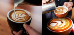 The method of drawing flowers in tulip coffee