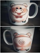 Piggy coffee cup creative Italian coffee cup