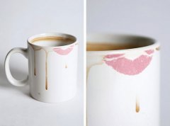 Lipstick coffee mugs, dirty mugs, coffee mugs.