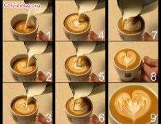 Italian coffee fancy coffee heart pull flower steps teaching