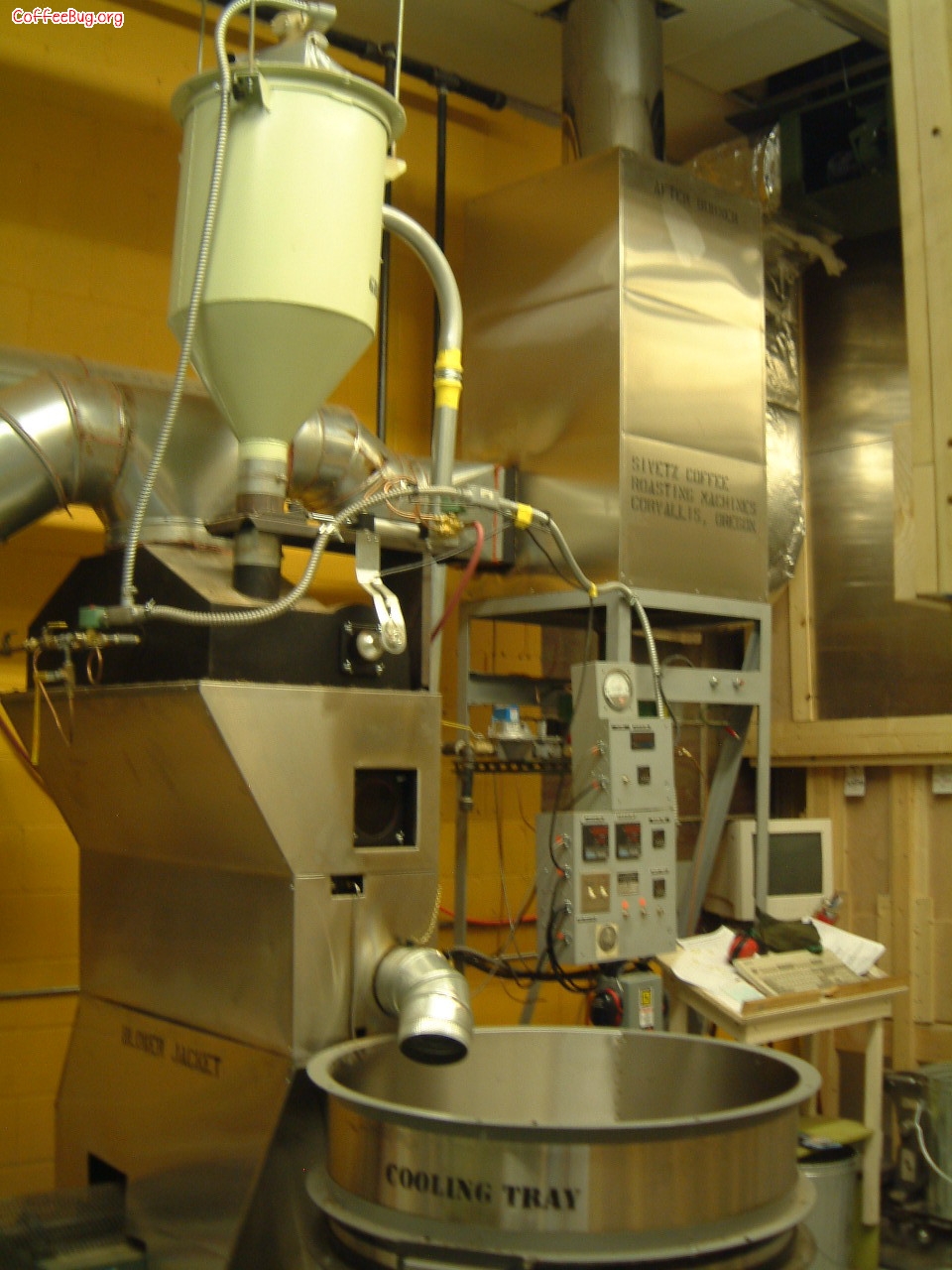 Half bag Sivetz roaster with afterburner 