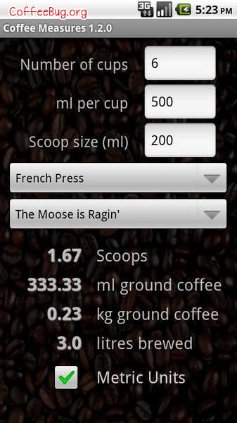Coffee Measures 一个辅助手工冲泡咖啡的计量软件【咖啡软件】