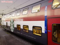 The world's first Starbucks on a train