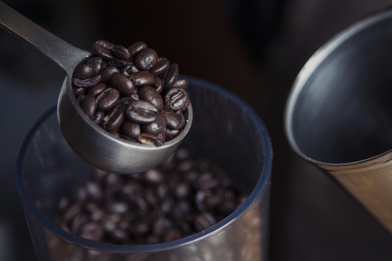 Hand-made coffee fresh to the nostrils at the beginning of a beautiful day